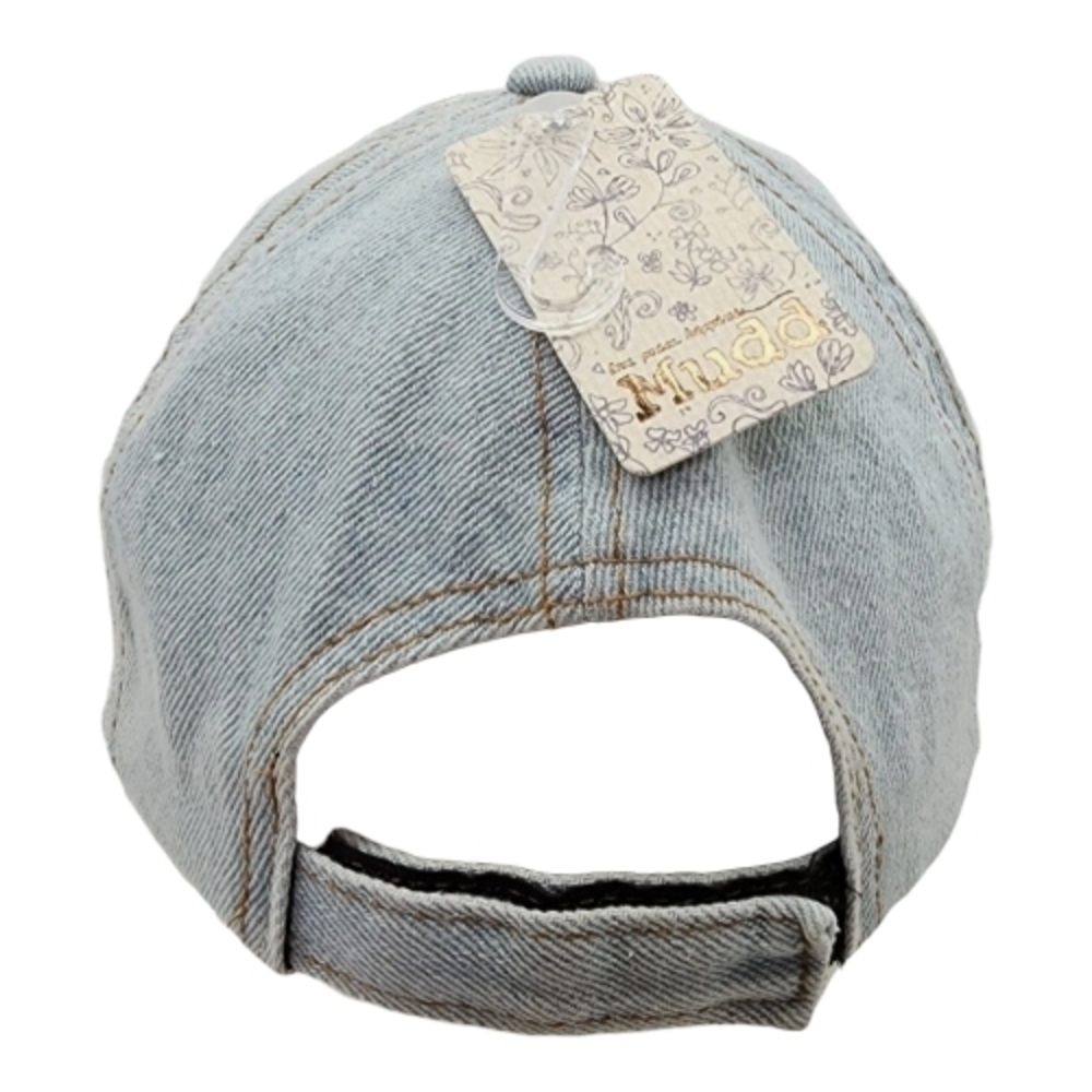 Mudd Light Blue Denim Bling Hat NWT Rhinestone Star Studded Baseball Cap Y2K - Picture 4 of 6
